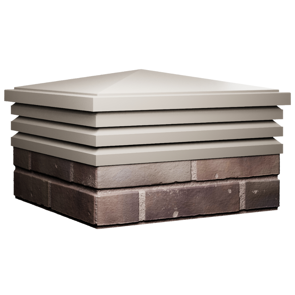 Колпак Zking Бона ХайТек Бежевый на столб 2х2 кирпича (513х513мм) в Гуково фото