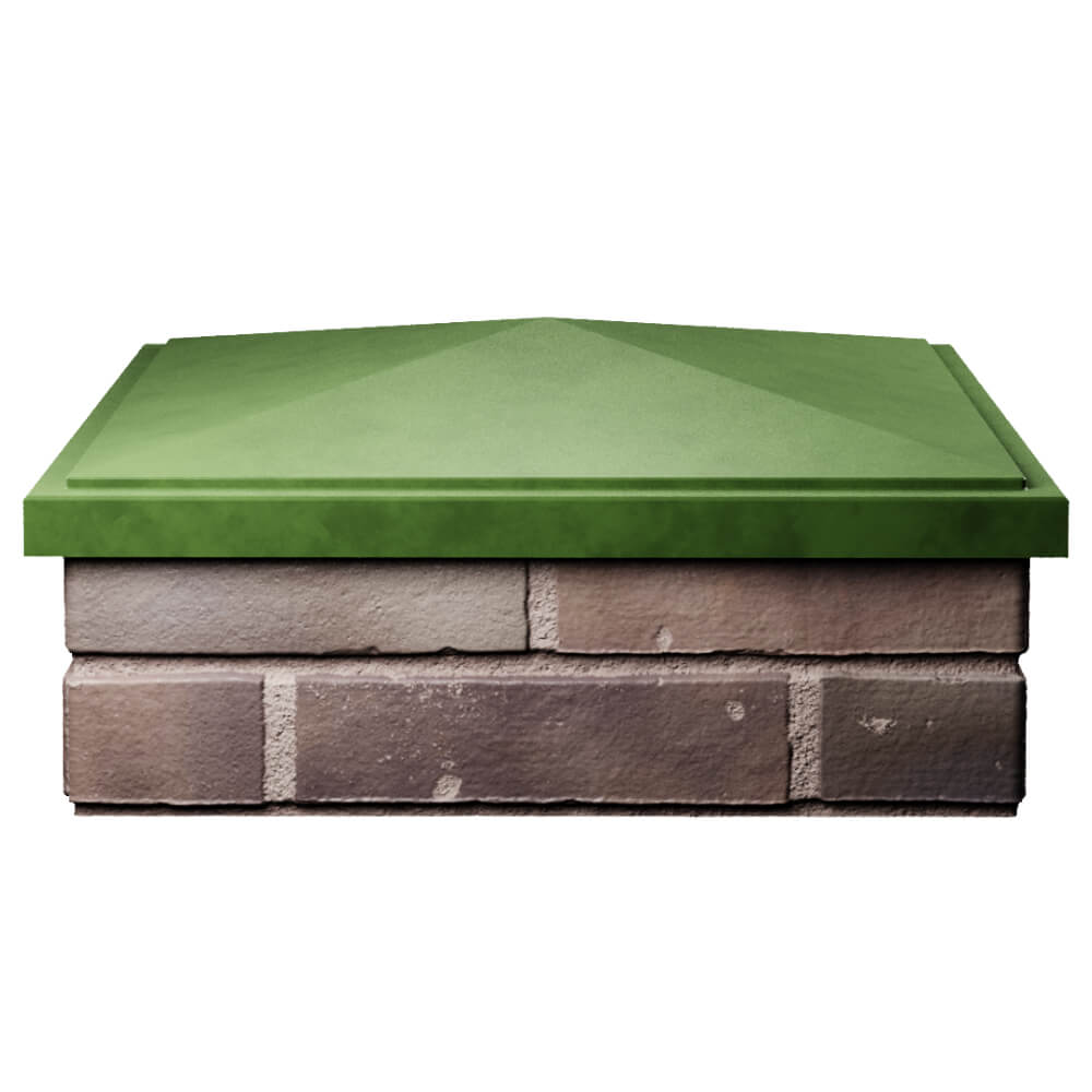 Колпак Zking БонаМоно Зеленый на столб 2х2 кирпича (515х515, 530х530мм) Гуково фото