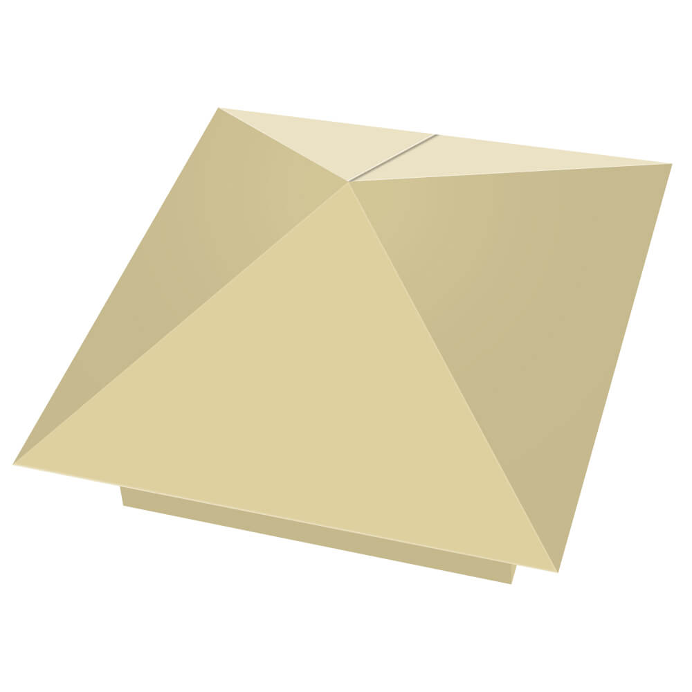 Колпак металлический 400х400мм RAL1014 Бежевый заборный Гуково фото