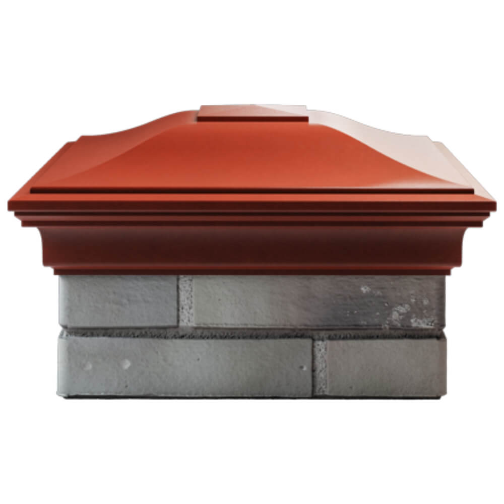 Колпак Zking Монблан Красный на столб 1.5х1.5 кирпича (385х385мм) Гуково фото