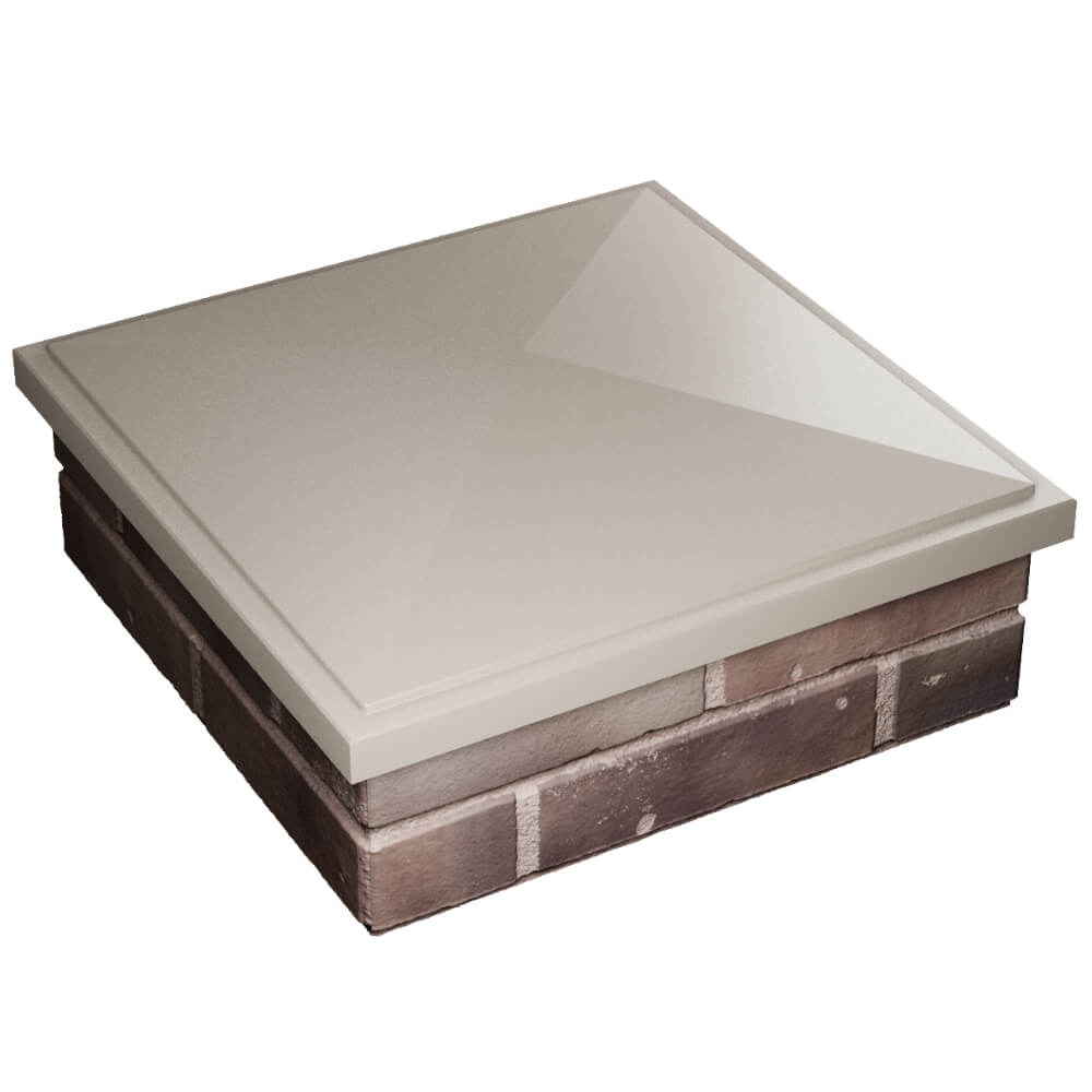 Колпак Zking БонаМоно Бежевый на столб 2х2 кирпича (515х515, 530х530мм) в Гуково фото