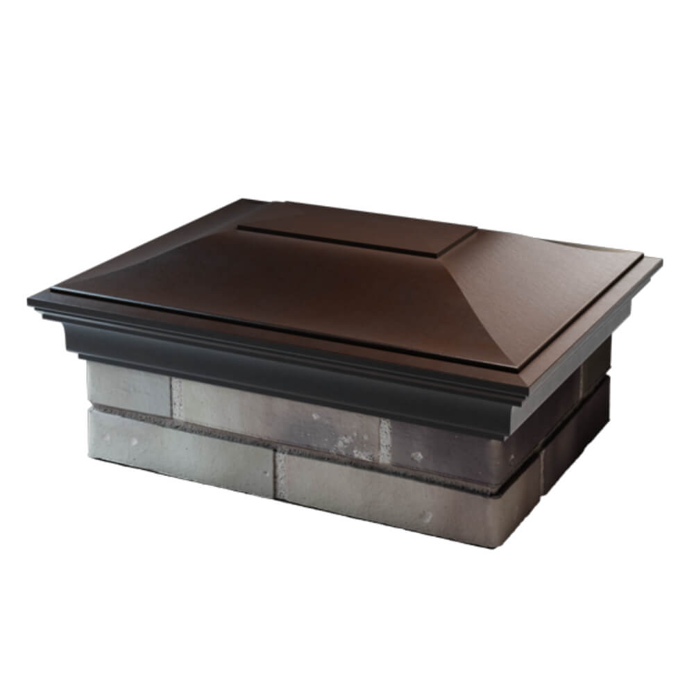 Колпак Zking Монблан Коричневый на столб 2х1.5 кирпича (515х385мм) в Гуково фото