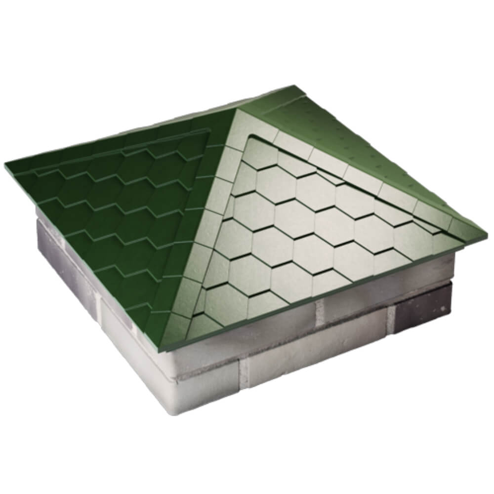 Колпак Zking Эверест Зеленый на столб 2х2 кирпича (535х535мм) Гуково фото