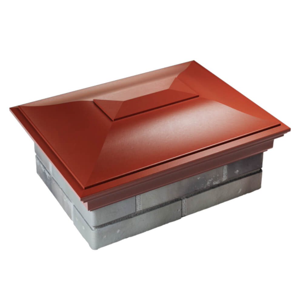 Колпак Zking Монблан Красный на столб 2х1.5 кирпича (515х385мм) Гуково фото