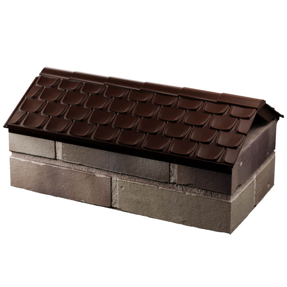 Парапет Zking Эльбрус Коричневый с посадкой на 1 кирпич (255мм) в Гуково фото