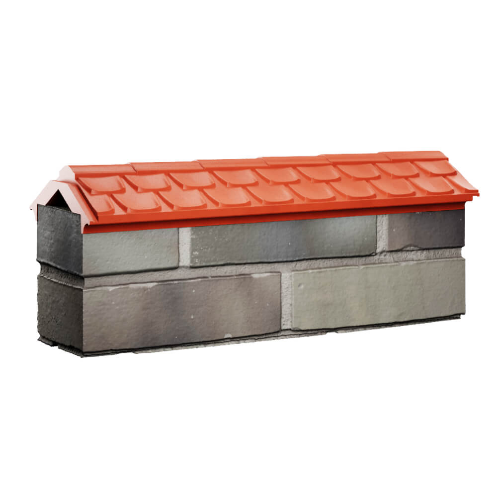 Парапет Zking Эльбрус Красный с посадкой на 0.5 кирпича (130мм) Гуково фото