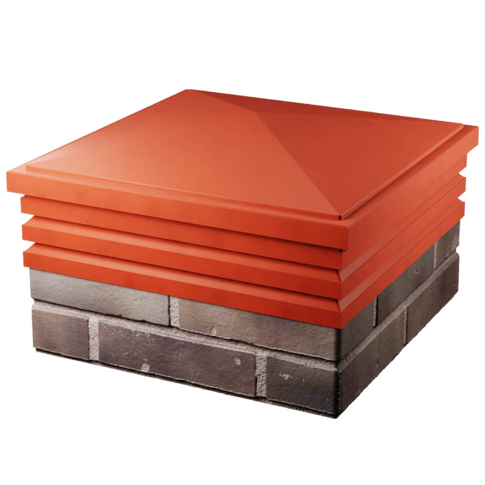 Колпак Zking Бона ХайТек Красный на столб 2х2 кирпича (513х513мм) в Гуково фото