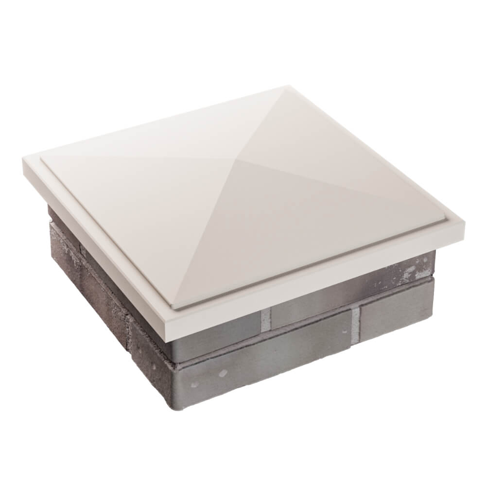 Колпак Zking БонаМоно Бежевый на столб 1.5х1.5 кирпича (385х385, 400х400мм) в Гуково фото