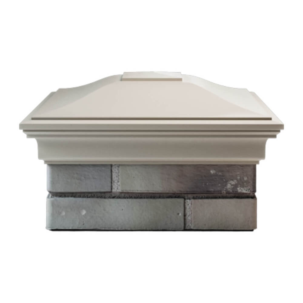 Колпак Zking Монблан Бежевый на столб 1.5х1.5 еврокирпича 0.7НФ (355х355мм) Гуково фото