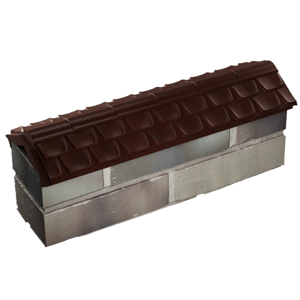Парапет Zking Эльбрус Коричневый с посадкой на 0.5 кирпича (130мм) в Гуково фото