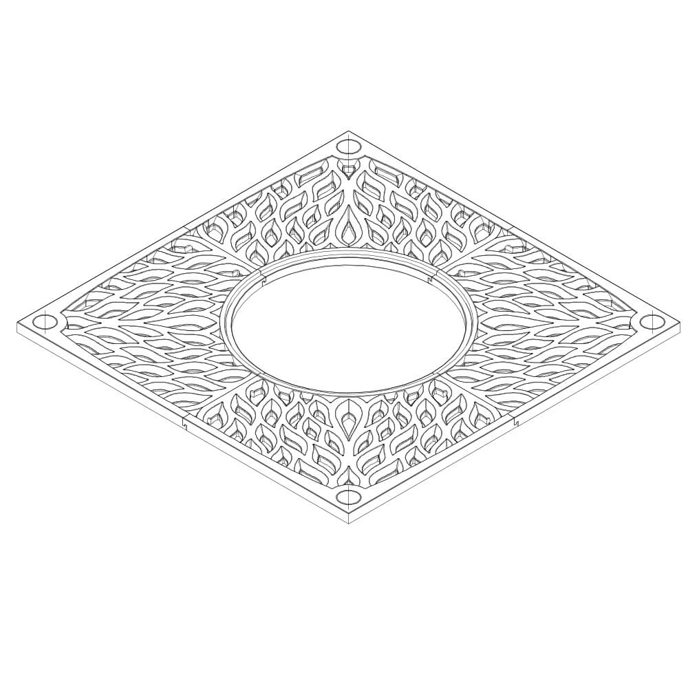 Приствольная решетка для дерева ZKING CRUST 2х2м Черная в Гуково фото