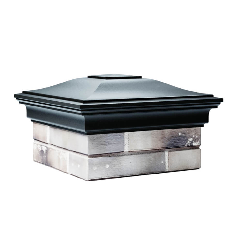 Колпак Zking Монблан Черный на столб 1.5х1.5 еврокирпича 0.7НФ (355х355мм) в Гуково фото