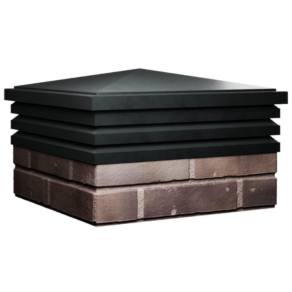 Колпак Zking Бона ХайТек Черный на столб 2х2 кирпича (513х513мм) в Гуково фото