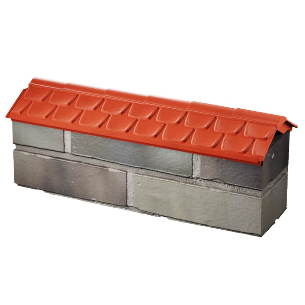 Парапет Zking Эльбрус Красный с посадкой на 0.5 кирпича (130мм) в Гуково фото