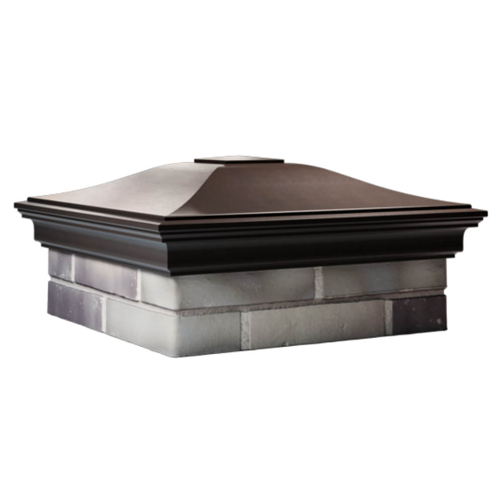 Колпак Zking Монблан Коричневый на столб 2х2 кирпича (515х515мм) в Гуково фото