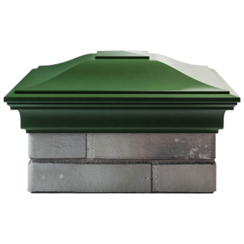 Колпак Zking Монблан Зеленый на столб 1.5х1.5 кирпича (385х385мм) Гуково фото