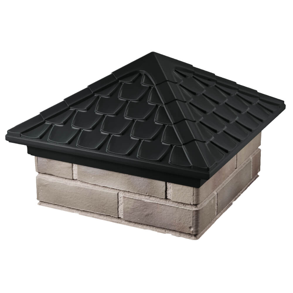 Колпак Zking Эльбрус Черный на столб 1.5х1.5 кирпича (385х385мм) в Гуково фото