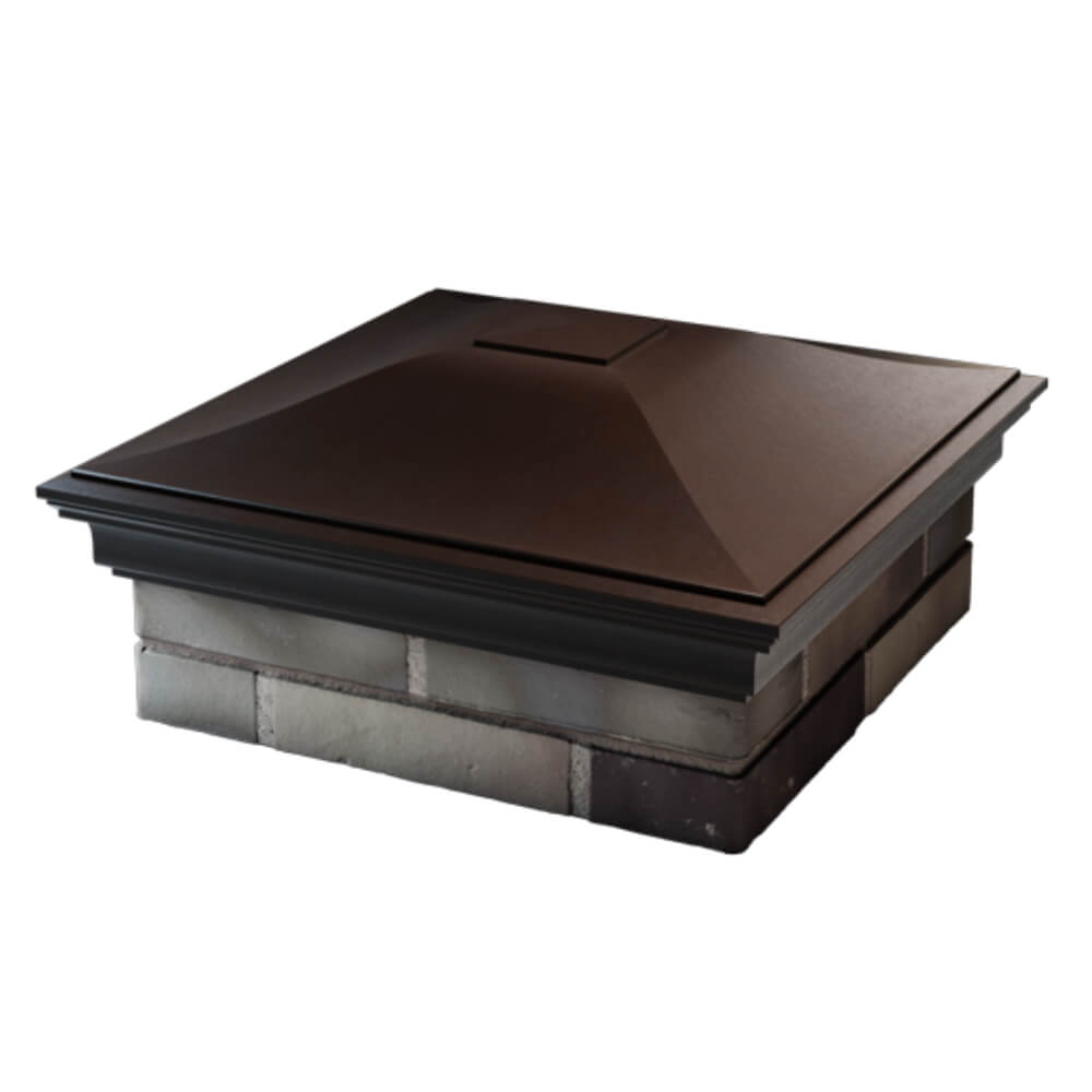 Колпак Zking Монблан Коричневый на столб 2х2 кирпича (515х515мм) в Гуково фото
