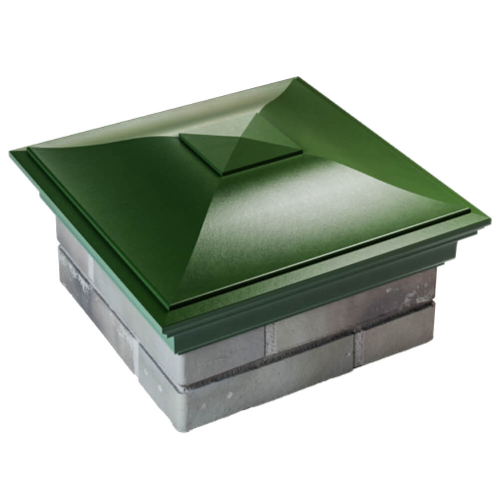 Колпак Zking Монблан Зеленый на столб 1.5х1.5 кирпича (385х385мм) в Гуково фото
