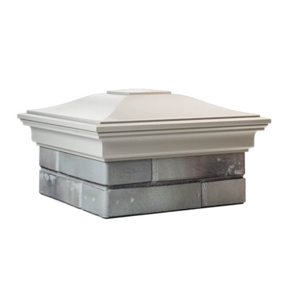 Колпак Zking Монблан Бежевый на столб 1.5х1.5 еврокирпича 0.7НФ (355х355мм) в Гуково фото