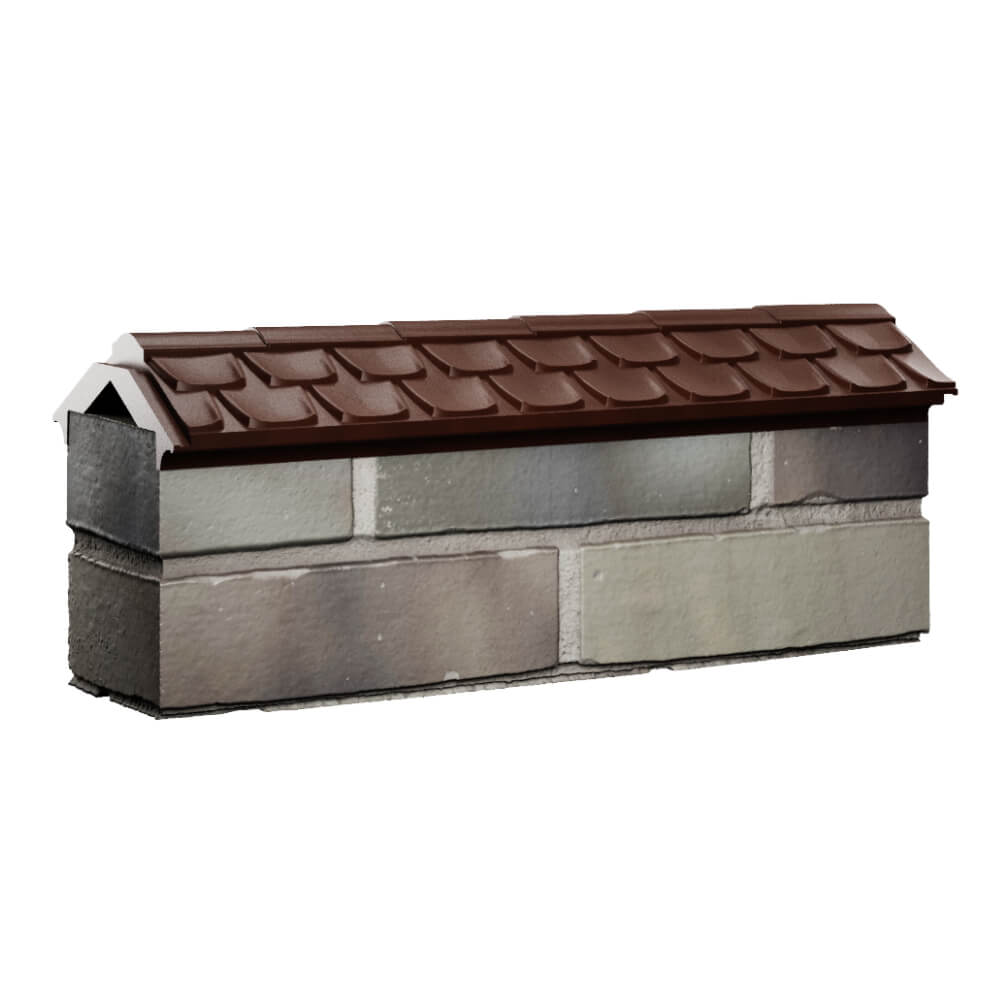 Парапет Zking Эльбрус Коричневый с посадкой на 0.5 кирпича (130мм) Гуково фото