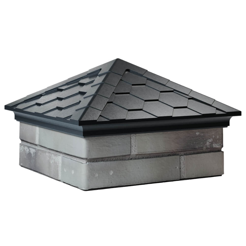 Колпак Zking Эверест Черный на столб 1.5х1.5 кирпича (390х390мм) в Гуково фото