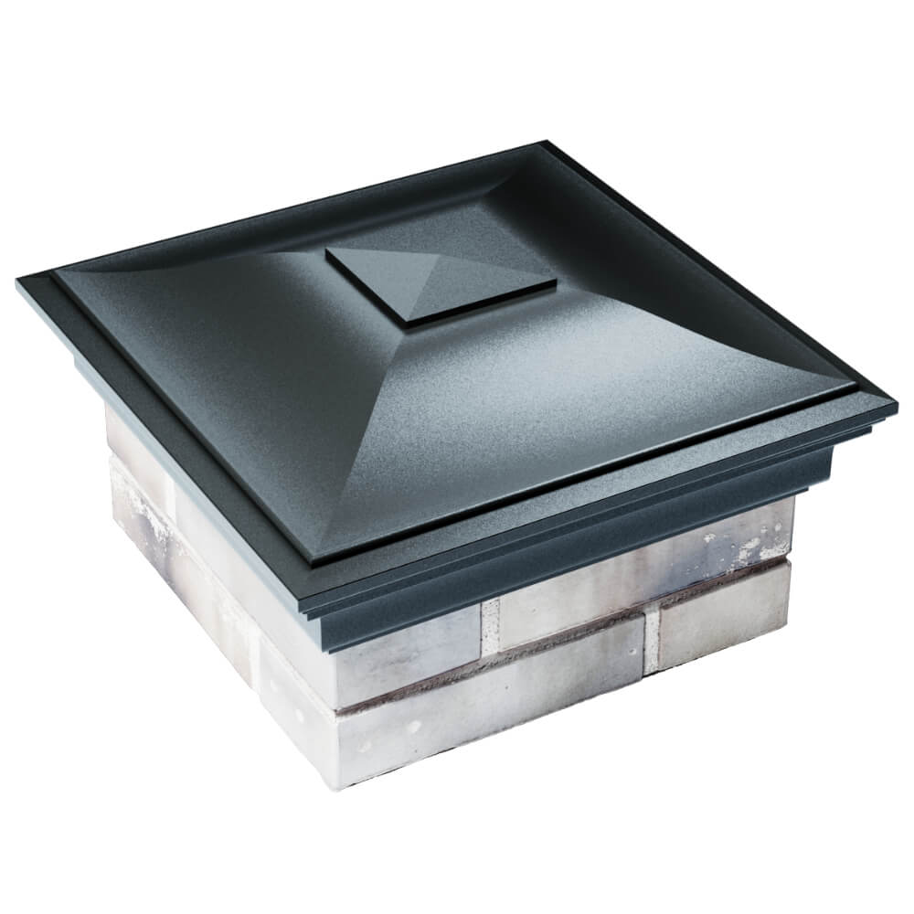 Колпак Zking Монблан Черный на столб 1.5х1.5 кирпича (385х385мм) в Гуково фото