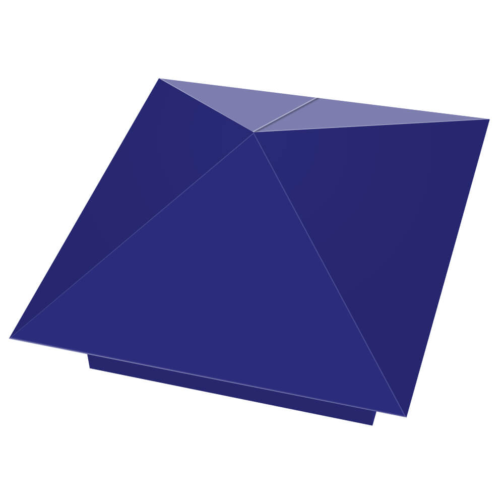 Колпак металлический 400х400мм RAL5002 Синий Ультрамарин заборный Гуково фото