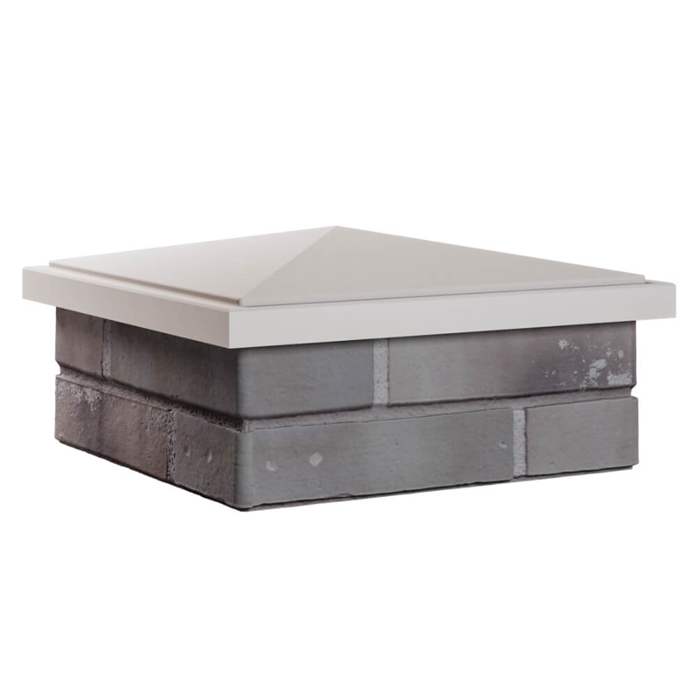 Колпак Zking БонаМоно Бежевый на столб 1.5х1.5 кирпича (385х385, 400х400мм) в Гуково фото