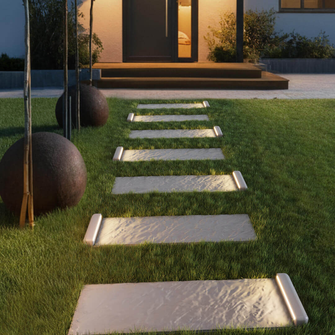 LED Светильник для шаговой плиты STONE Светлая Галька 330х75х98мм в Гуково фото