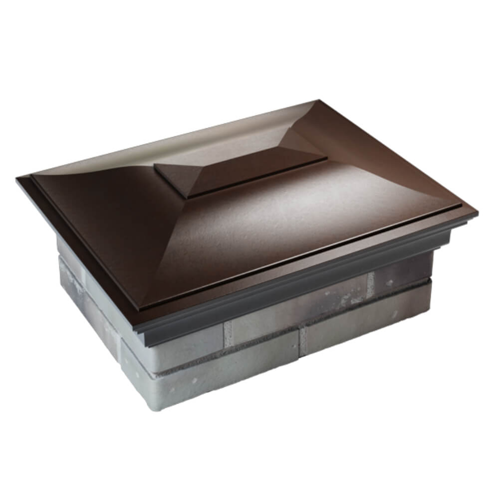 Колпак Zking Монблан Коричневый на столб 2х1.5 кирпича (515х385мм) Гуково фото