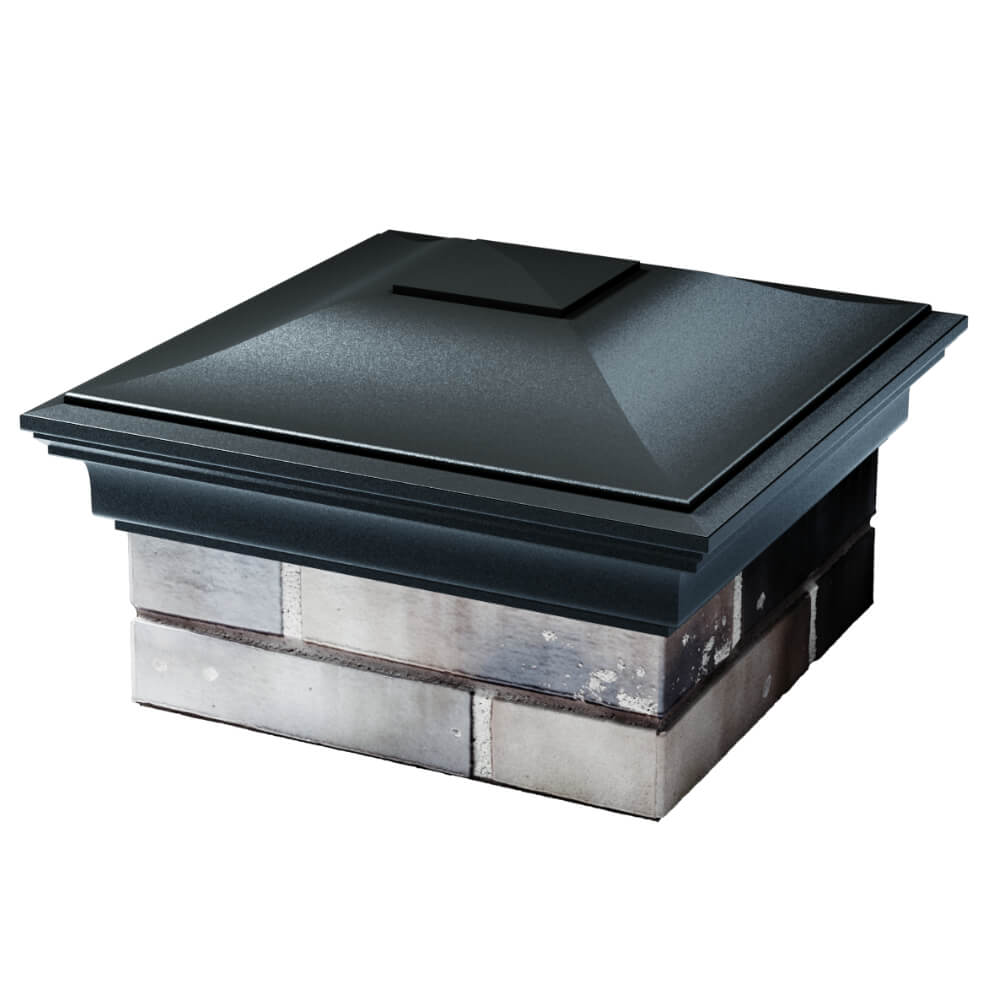 Колпак Zking Монблан Черный на столб 1.5х1.5 кирпича (385х385мм) в Гуково фото