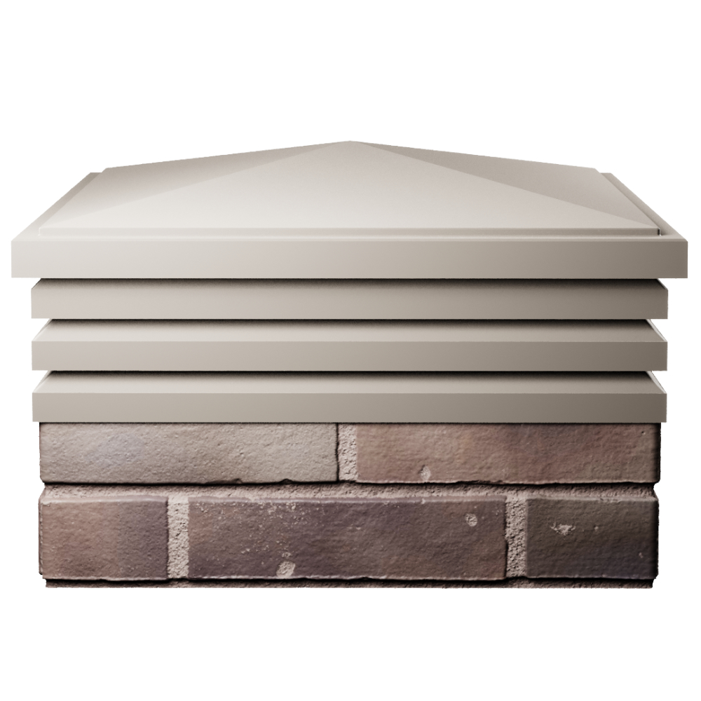 Колпак Zking Бона ХайТек Бежевый на столб 2х2 кирпича (513х513мм) Гуково фото