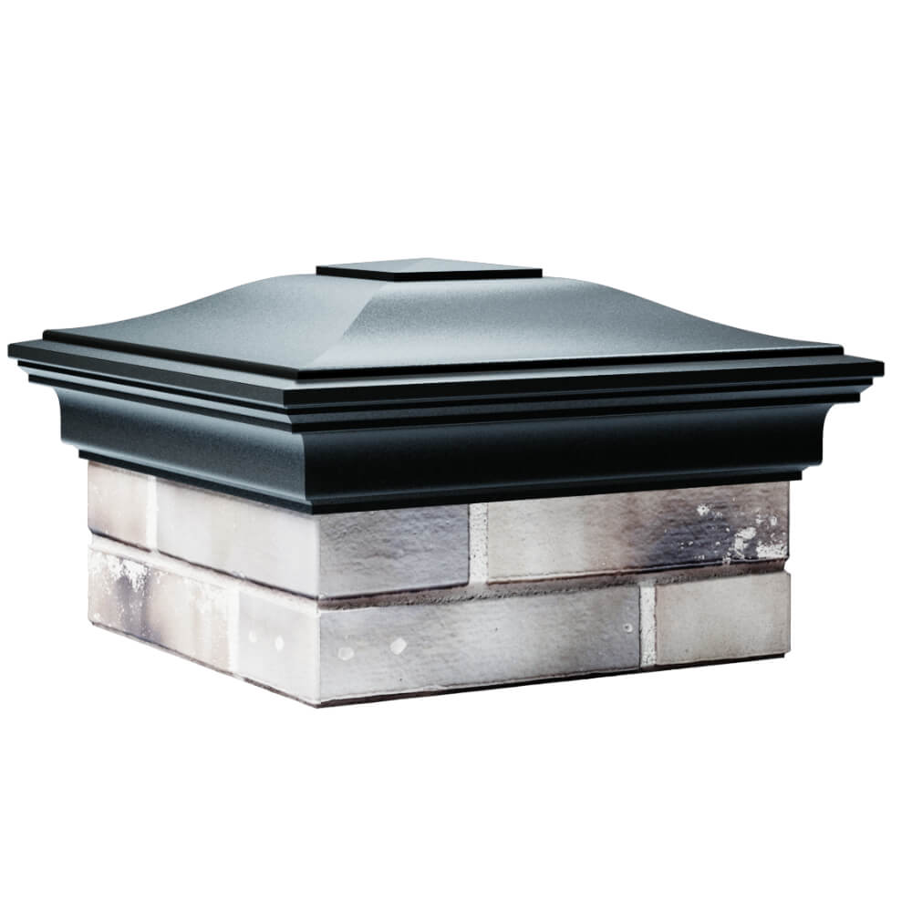 Колпак Zking Монблан Черный на столб 1.5х1.5 кирпича (385х385мм) в Гуково фото