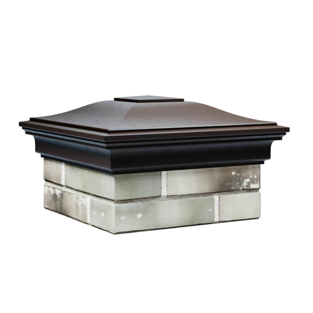 Колпак Zking Монблан Коричневый на столб 1.5х1.5 еврокирпича 0.7НФ (355х355мм) в Гуково фото