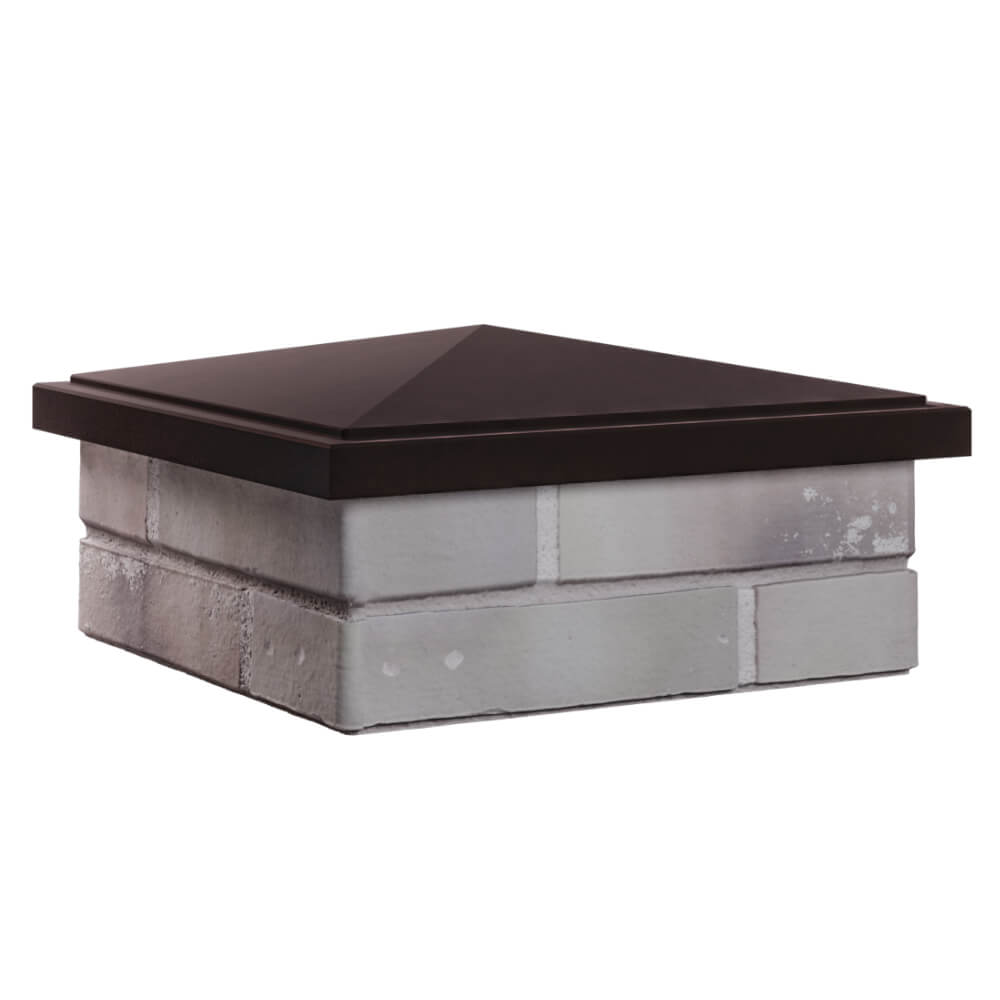 Колпак Zking БонаМоно Коричневый на столб 1.5х1.5 кирпича (385х385, 400х400мм) в Гуково фото