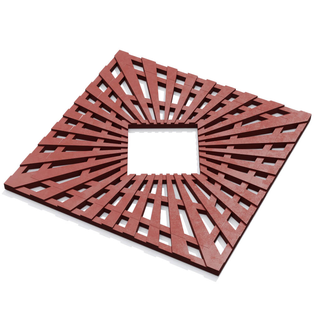 Приствольная решетка для дерева ZKING ATMOSPHERE 1.2х1.2м Красная в Гуково фото