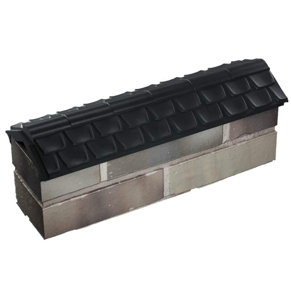 Парапет Zking Эльбрус Черный с посадкой на 0.5 кирпича (130мм) в Гуково фото