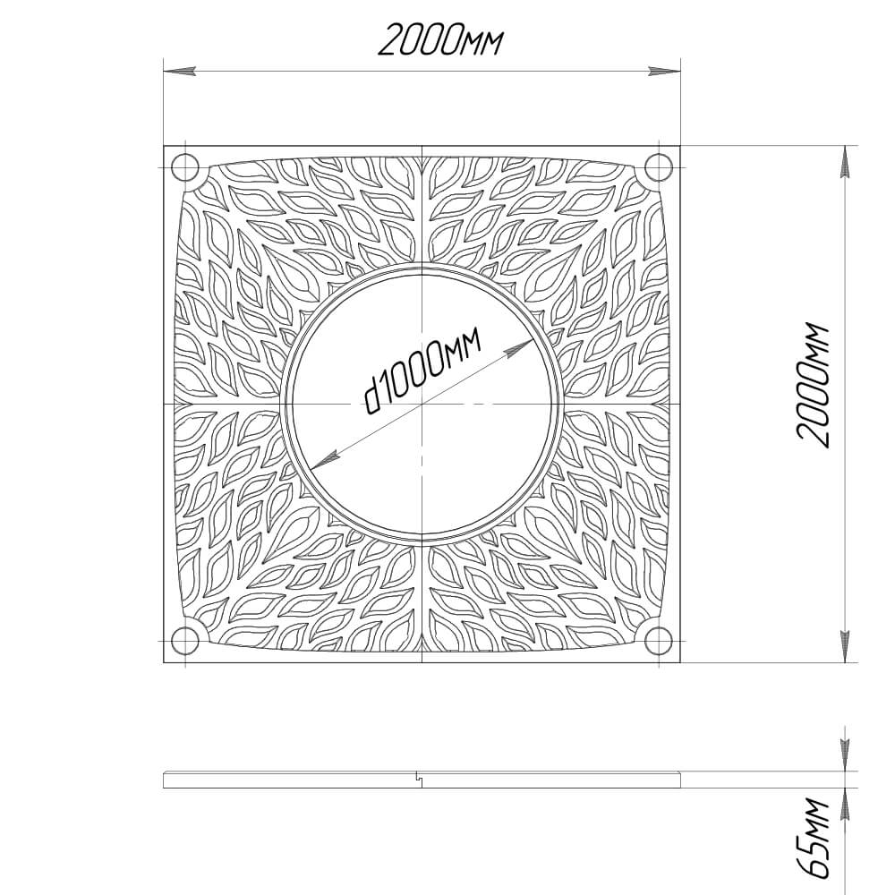 Приствольная решетка для дерева ZKING CRUST 2х2м Черная в Гуково фото