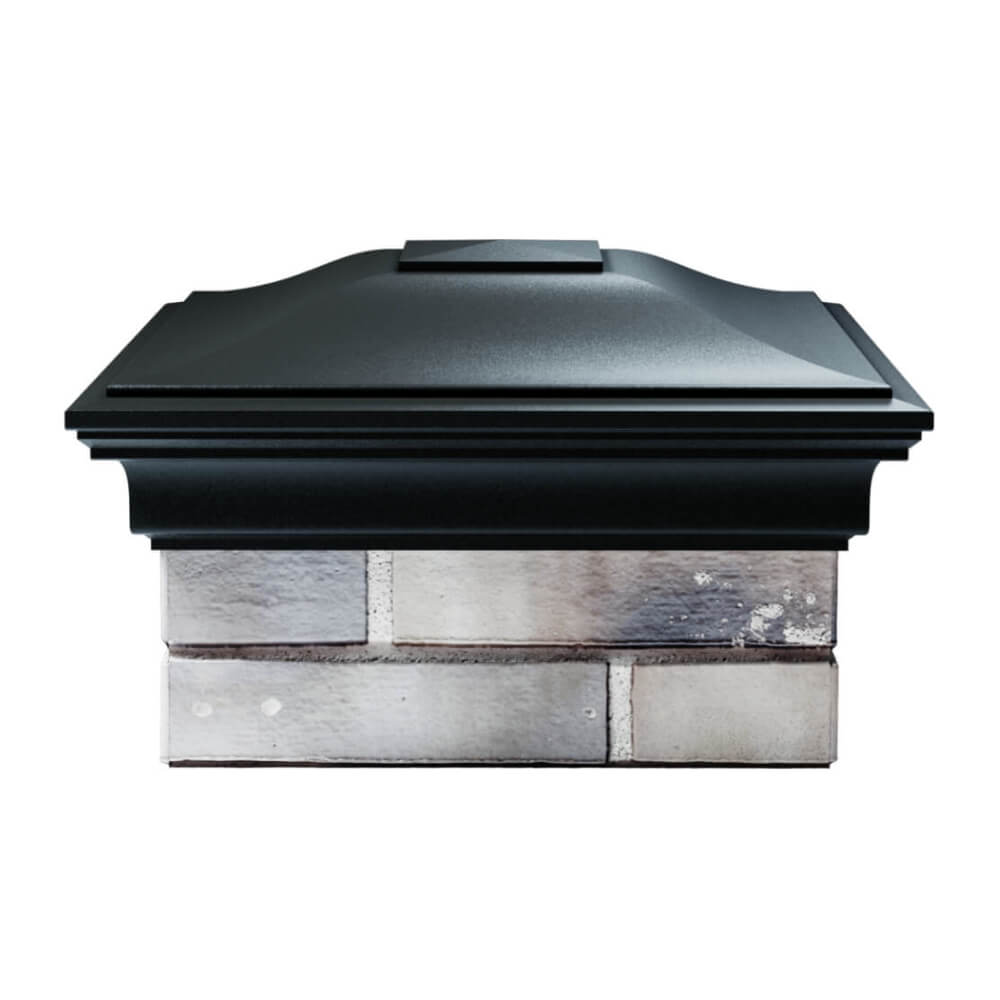 Колпак Zking Монблан Черный на столб 1.5х1.5 еврокирпича 0.7НФ (355х355мм) Гуково фото