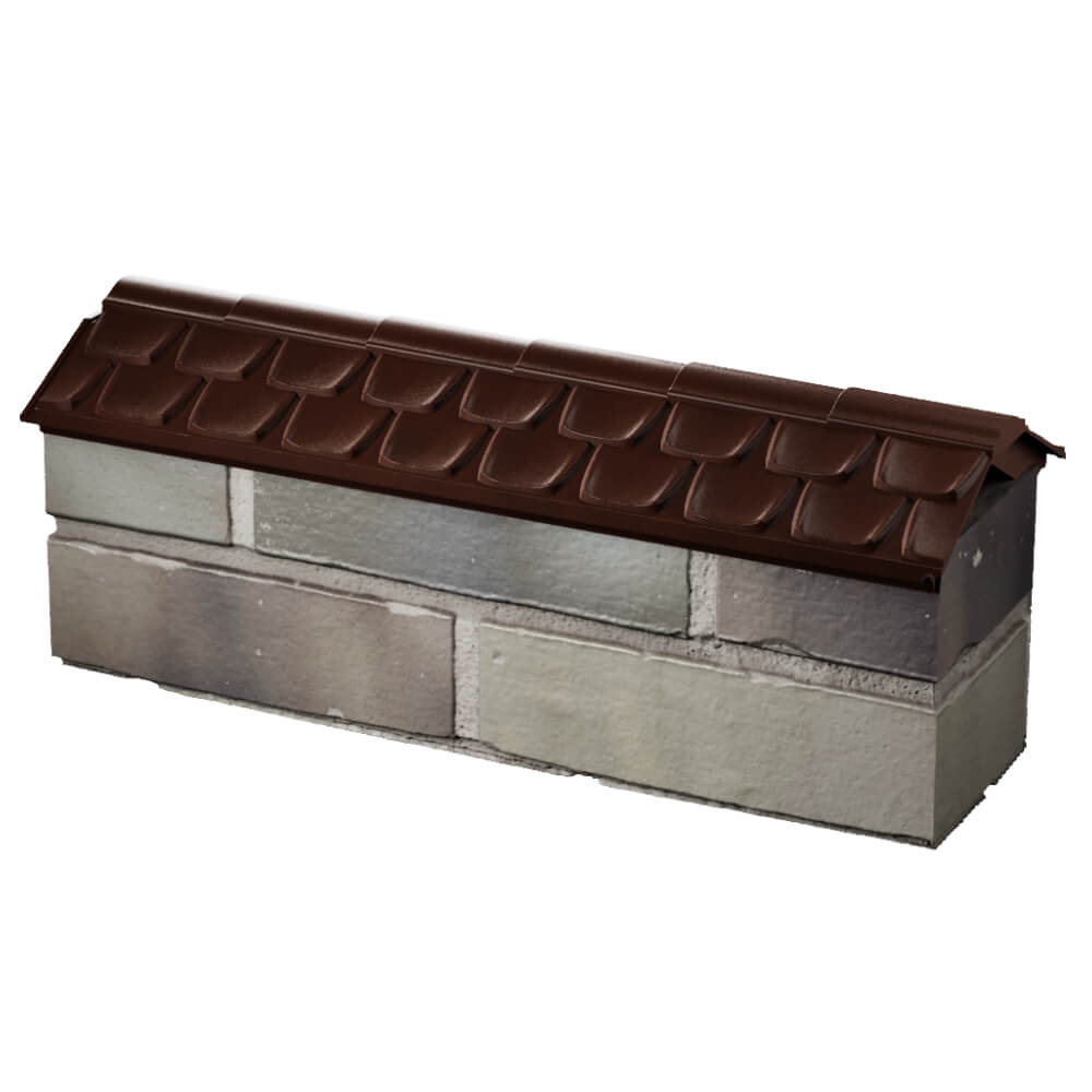 Парапет Zking Эльбрус Коричневый с посадкой на 0.5 кирпича (130мм) в Гуково фото