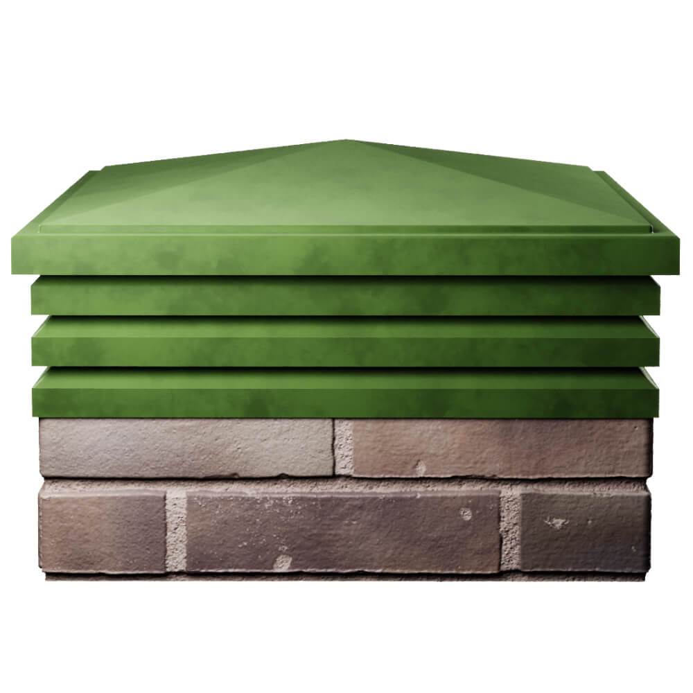 Колпак Zking Бона ХайТек Зеленый на столб 2х2 кирпича (513х513мм) Гуково фото