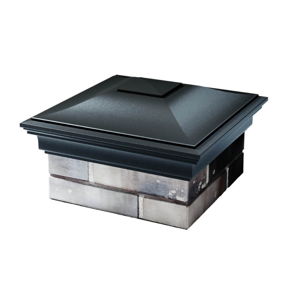 Колпак Zking Монблан Черный на столб 1.5х1.5 еврокирпича 0.7НФ (355х355мм) в Гуково фото