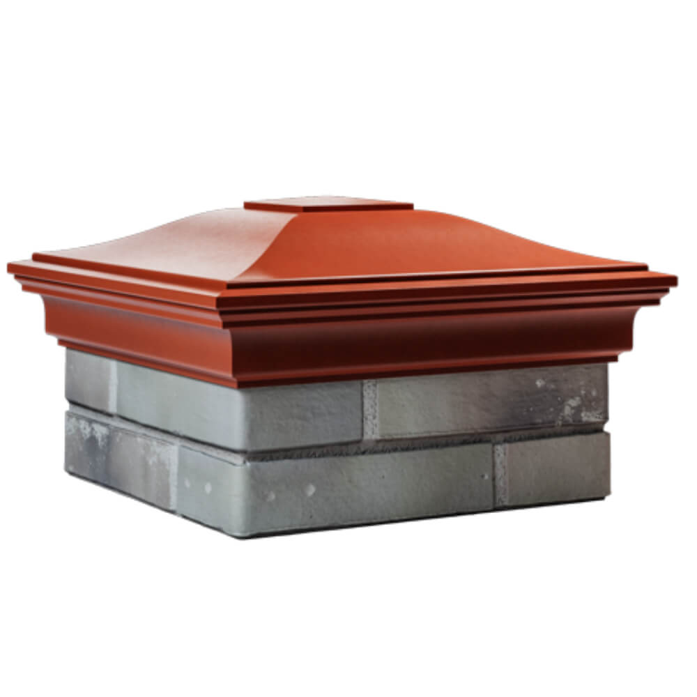 Колпак Zking Монблан Красный на столб 1.5х1.5 кирпича (385х385мм) в Гуково фото