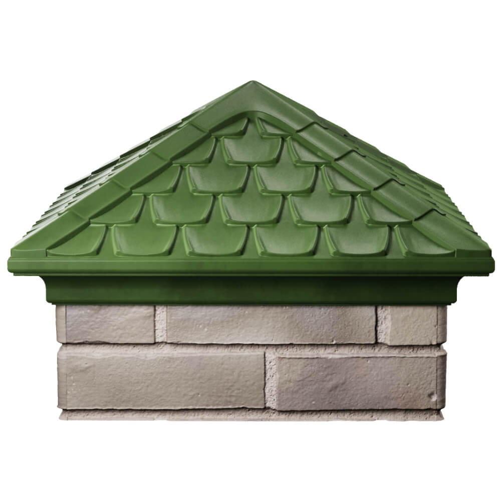 Колпак Zking Эльбрус Зеленый на столб 1.5х1.5 кирпича (385х385мм) Гуково фото