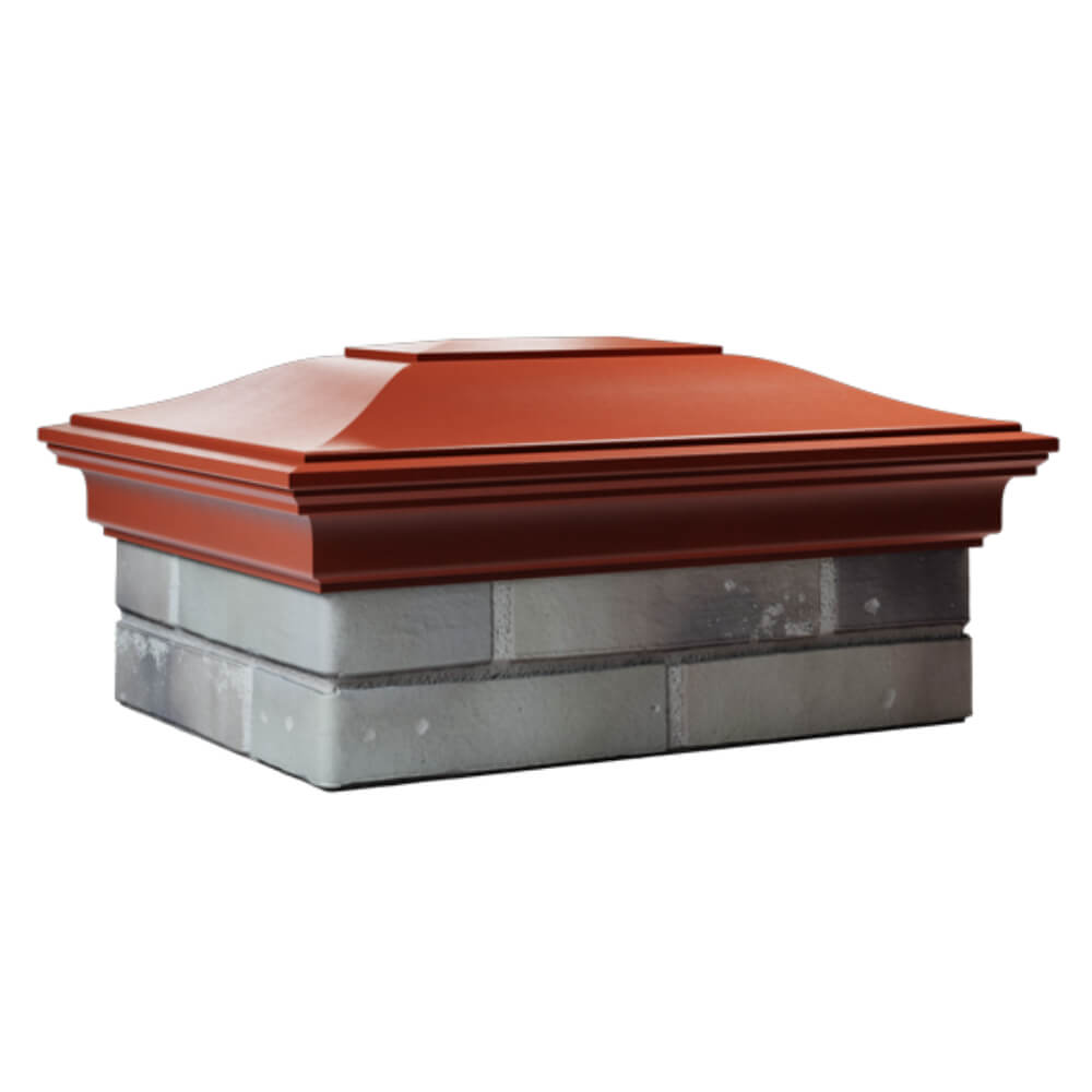 Колпак Zking Монблан Красный на столб 2х1.5 кирпича (515х385мм) в Гуково фото