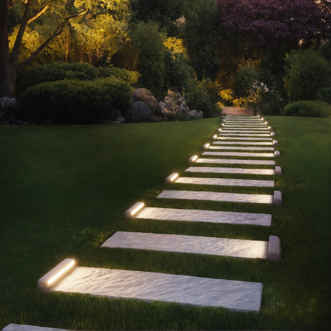 LED Светильник для шаговой плиты STONE Светлая Галька 330х75х98мм в Гуково фото