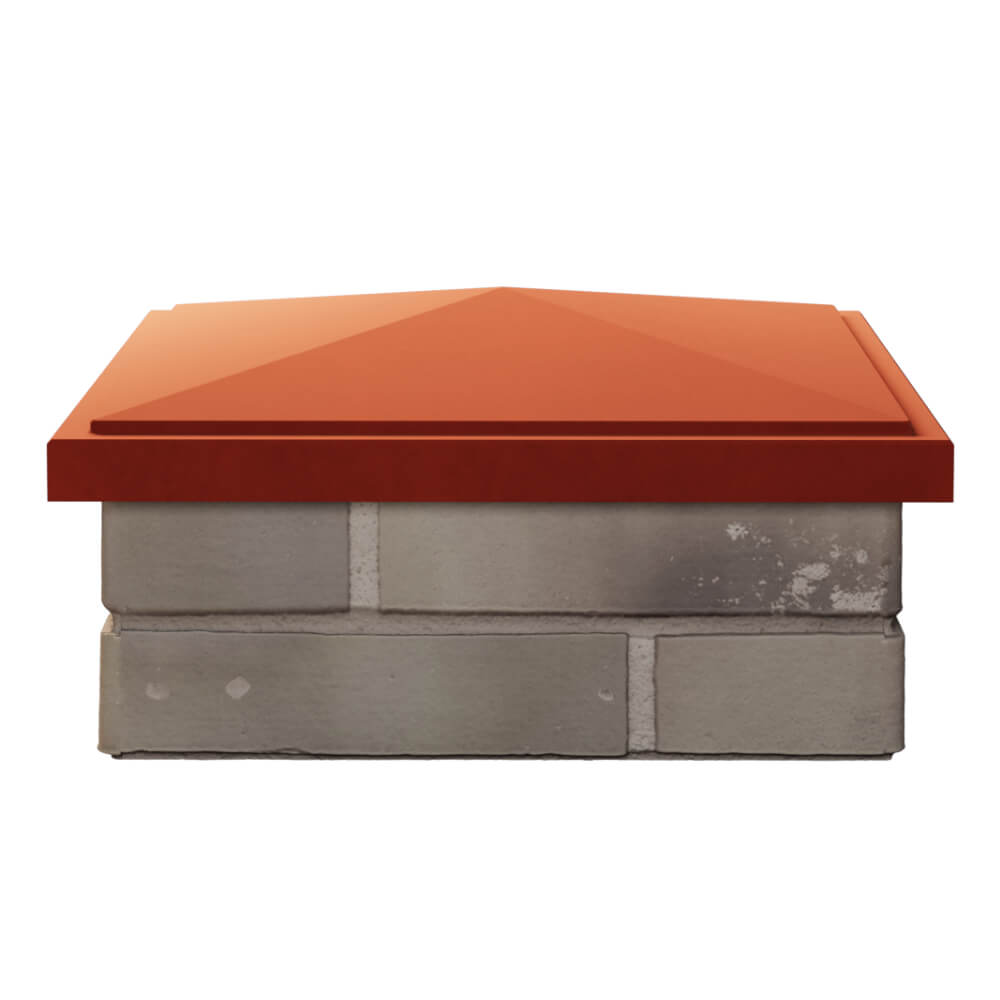 Колпак Zking БонаМоно Красный на столб 1.5х1.5 кирпича (385х385, 400х400мм) Гуково фото