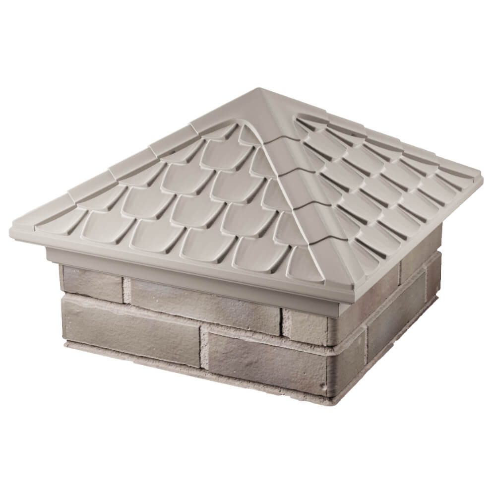 Колпак Zking Эльбрус Бежевый на столб 1.5х1.5 кирпича (385х385мм) в Гуково фото