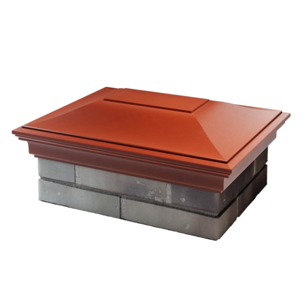 Колпак Zking Монблан Красный на столб 2х1.5 кирпича (515х385мм) в Гуково фото